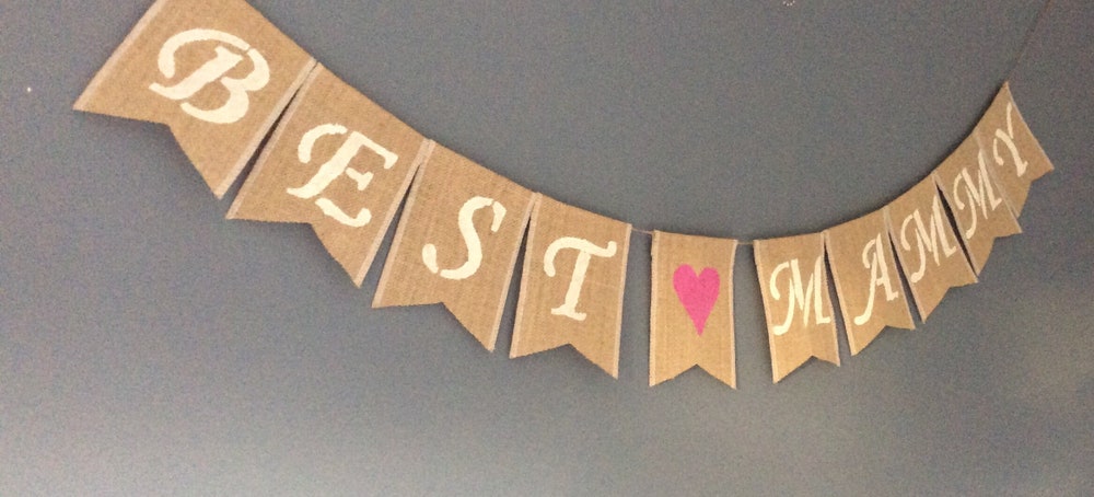Mother'S Day Mom Birthday Bunting  Mothers Day Hessian Bunting Banner Burlap Rustic Mom Men Women Shirthome