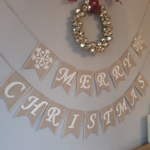 Hessian christmas bunting