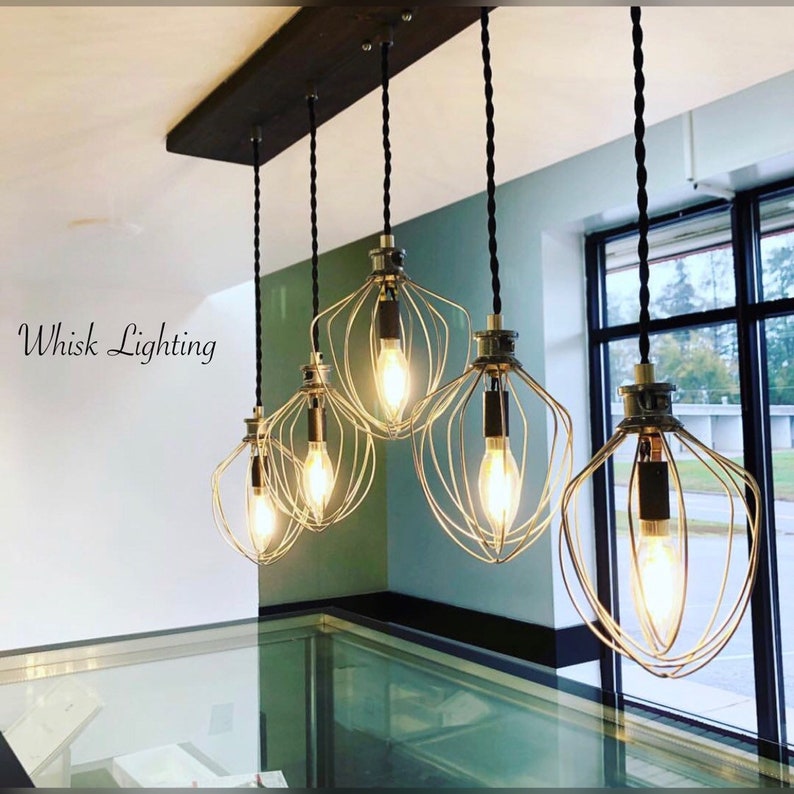 Modern Wood Chandelier Farmhouse Lighting Custom Image 0