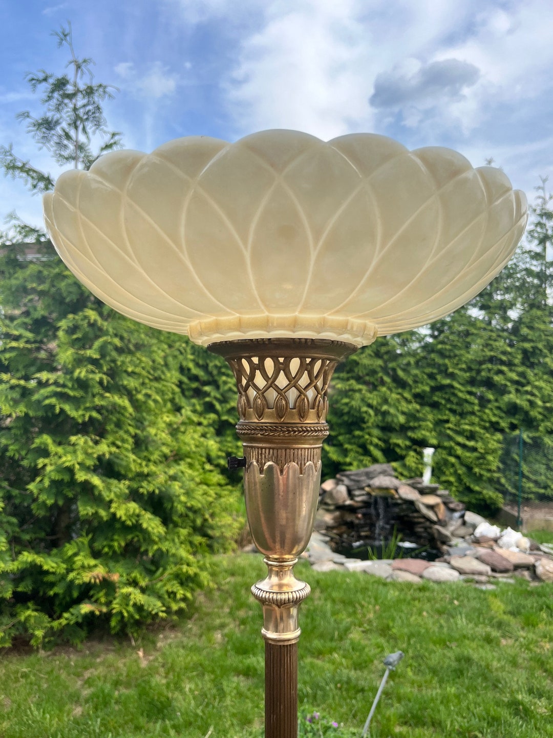 Antique TORCHIERE Lamp Shade Included Craftsman Floor Lamp Etsy