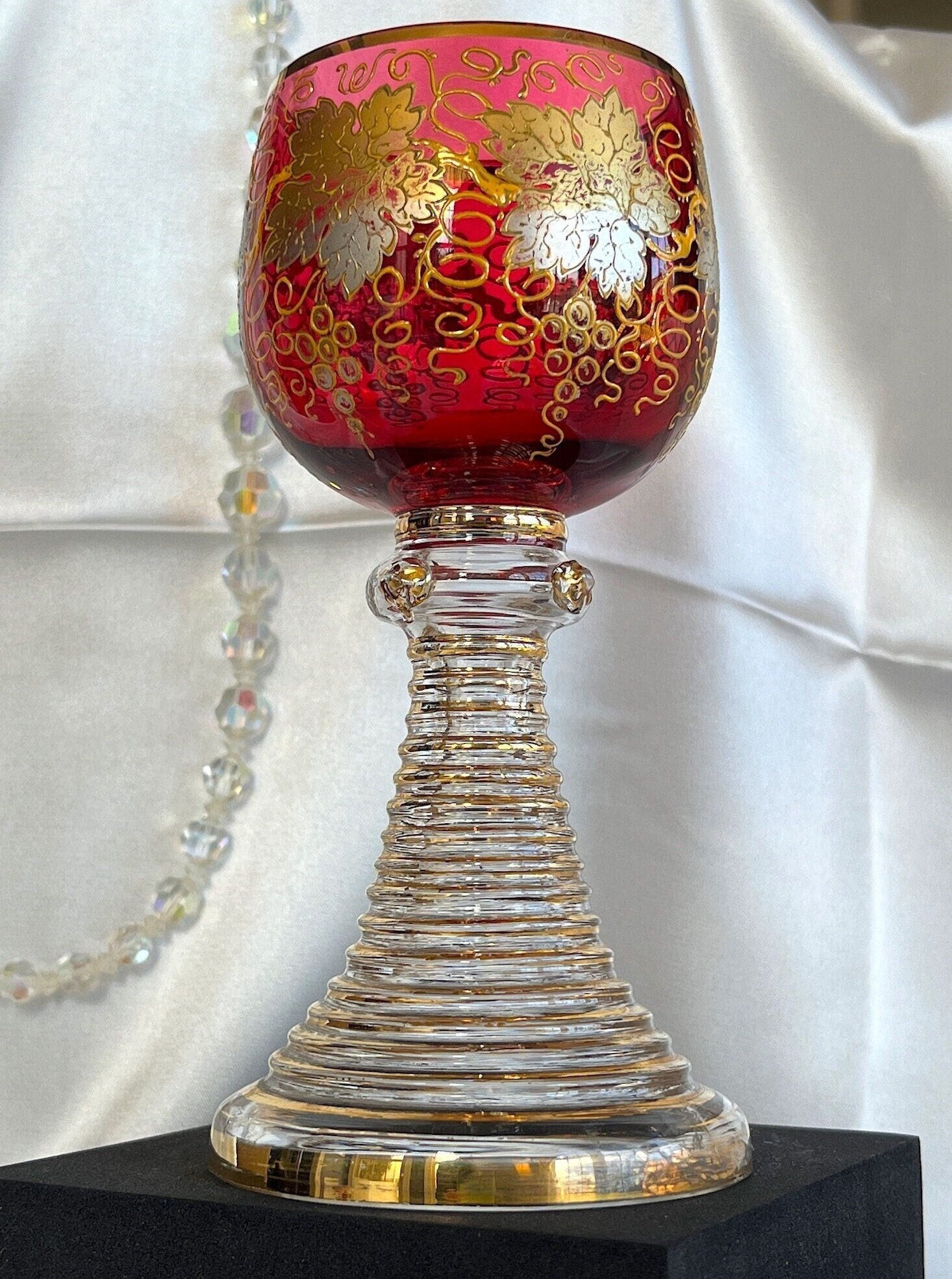 アンティークのモーザー　グラス2客 Moser Glass - Etsy