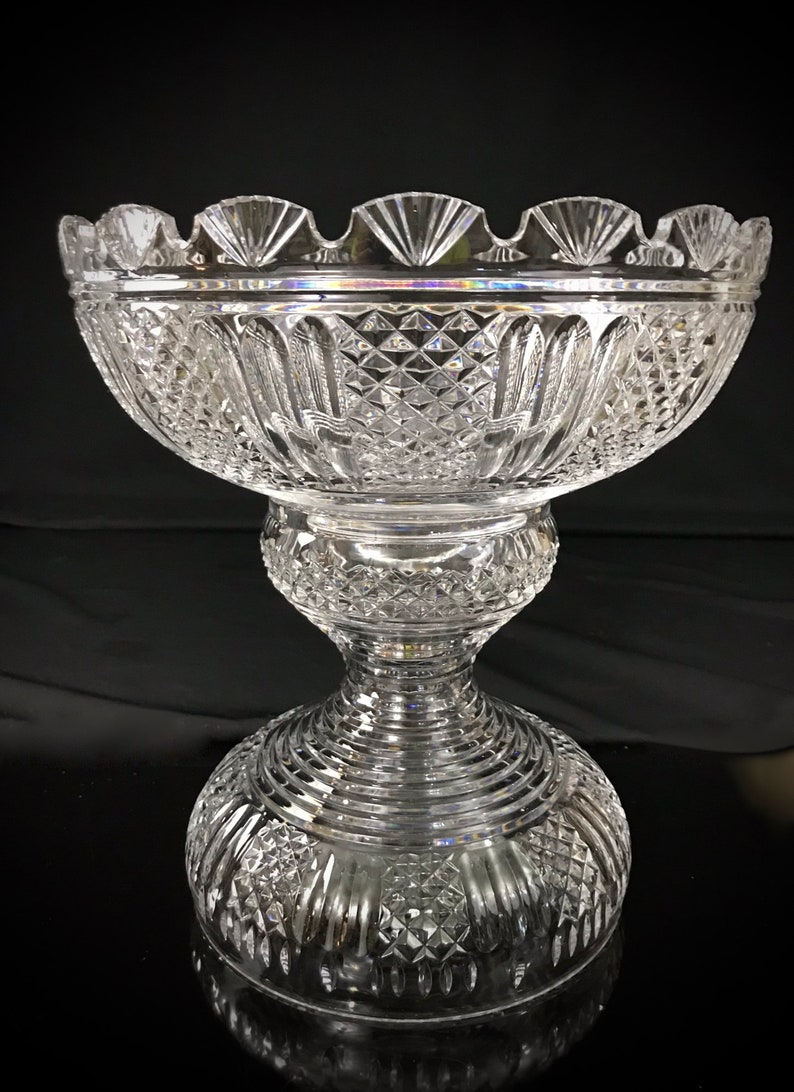 WATERFORD Period Piece CRYSTAL 2 Piece CENTERPIECE Punch Bowl Etsy