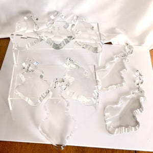 Antique-Cut Crystal Prisms Chandelier Parts 8-Lamp Pendalogue Prisms Large Crystal Prisms 9&quot; French Cut Chandelier-Sconce-Hanging Crystal