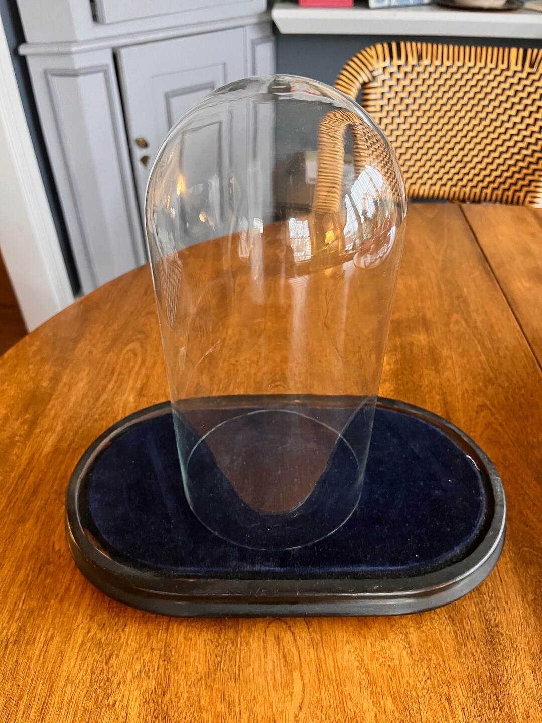 ANTIQUE Cloche Glass Bell Display Lab Jar Large Glass Desiccator Cloche