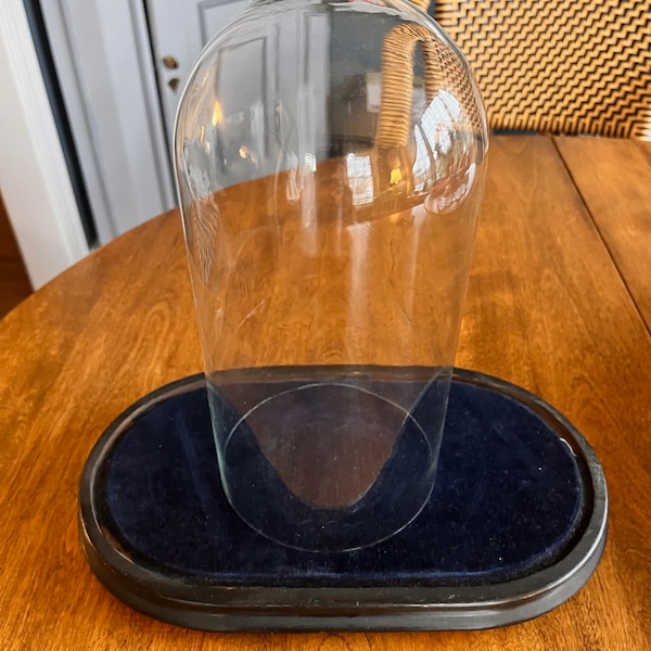ANTIQUE Cloche Glass Bell Display Lab Jar Large Glass Desiccator Cloche Bell Display Lab Jar Glass Cloche Jar Cloche Apothecary Jar Dome