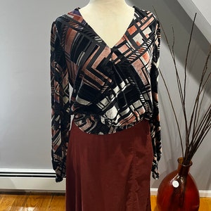 White House Black Market velour blouse