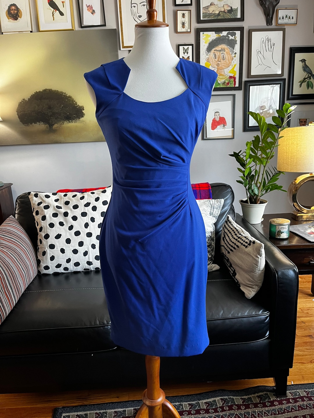 Calvin Klein Jeans Blue Cotton Long Dress