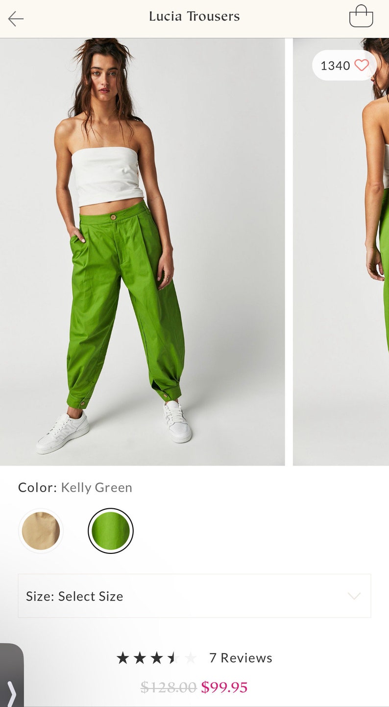 Free People Key Lime Green pants afbeelding 4