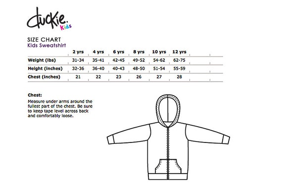 American Apparel Hoodie Size Chart