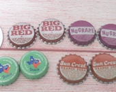 Vintage Bottle Caps Vintage Advertising Soda Bottle Caps Big Red NuGrape Sun Crest Dublin Bottling Works YOU CHOOSE Sets of 2
