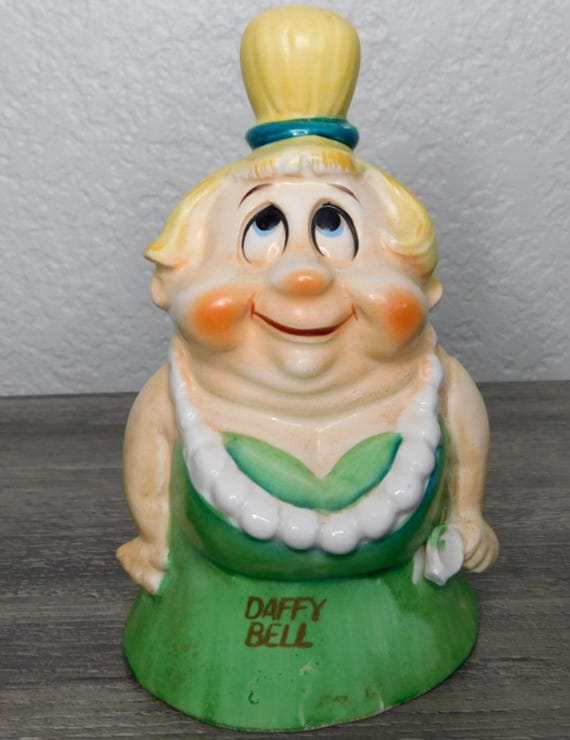 Vintage Kreiss Psycho Ceramics Daffy Bell, Girl Bell  ~ 1960s Kitsch ~ RARE FIND!