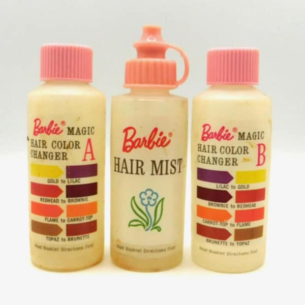 Vintage BARBIE Hair Color Magic Bottles Mattel 1964