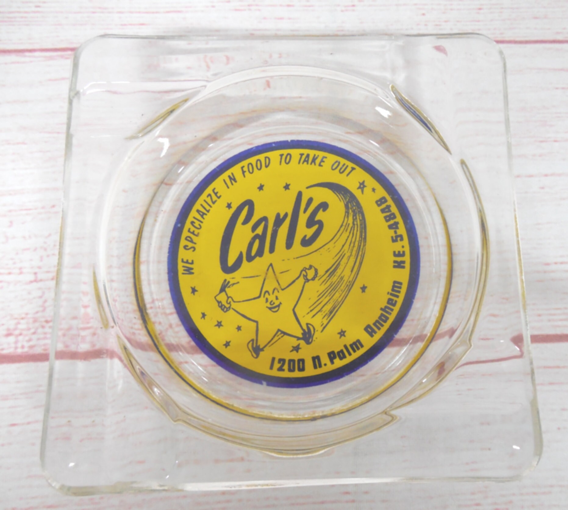 Vintage Carl�s Jr./Glass Ashtray/Anaheim CA/Mid Etsy