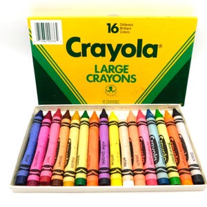 Vintage Crayola Large Crayons 16 Pack ~ 1988 UNUSED ~ Retired MAIZE ~ Binney & Smith Inc. USA Made