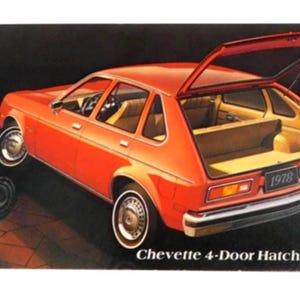 Vintage Muscle Car Postcard 1970s Chevy Chevette Postcards ~ 2 UNUSED