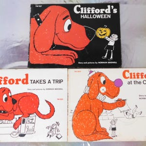 Vintage Clifford the Big Red Dog Scholastic Books 1970s ~ Set of 3 ~ School Book Orders