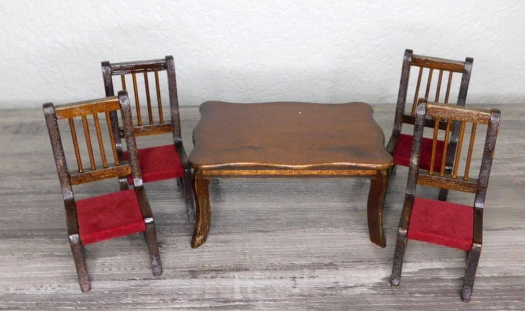 VINTAGE CONCORD MINIATURES Dollhouse Furniture Dining Room Set 1 to