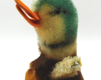 Vintage STEIFF Mohair Mallard Duckling ~ Priced to Sell AS-IS