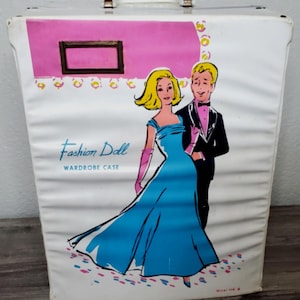 Vintage Doll Trunk ~ Vinyl Fashion Doll Case by Miner Industries 1960s