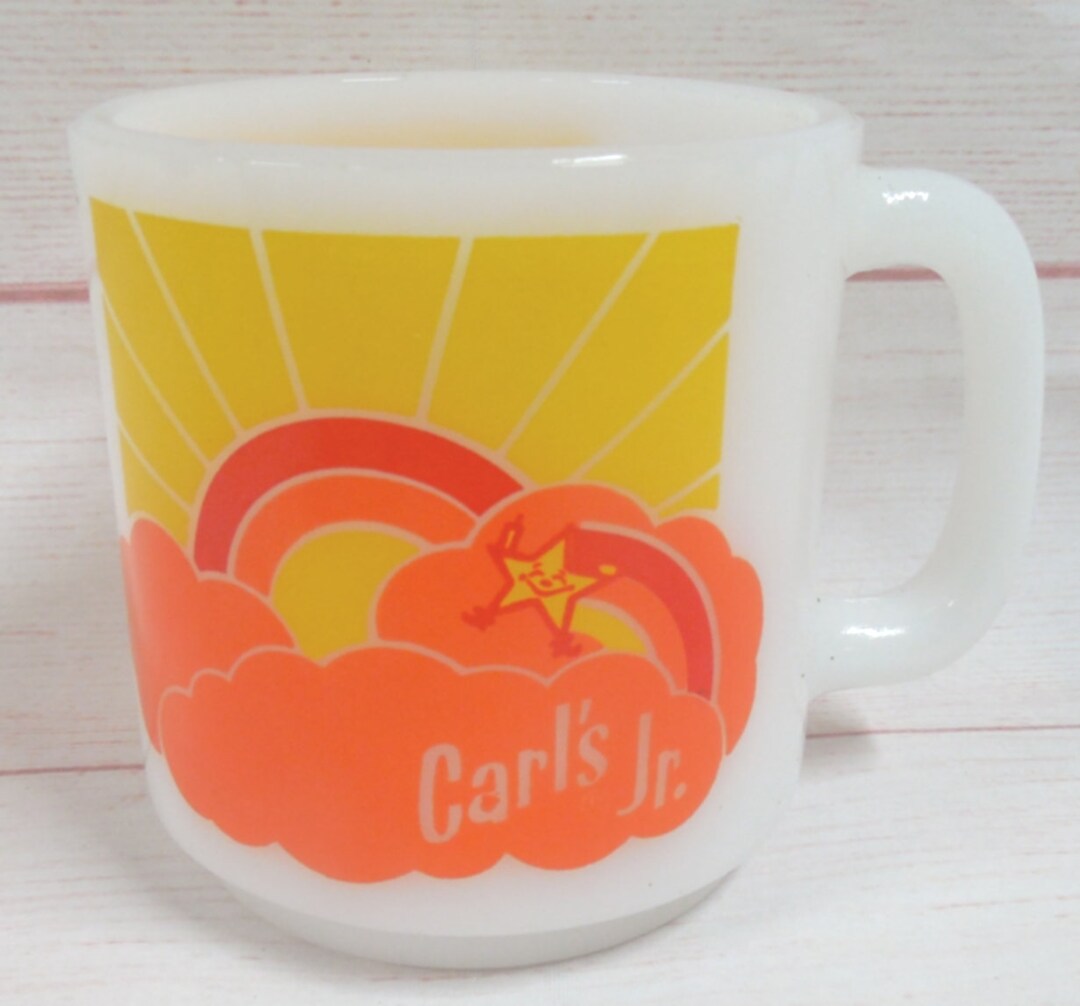 VINTAGE CARL'S JR. Coffee Cup/glasbake Coffee Etsy