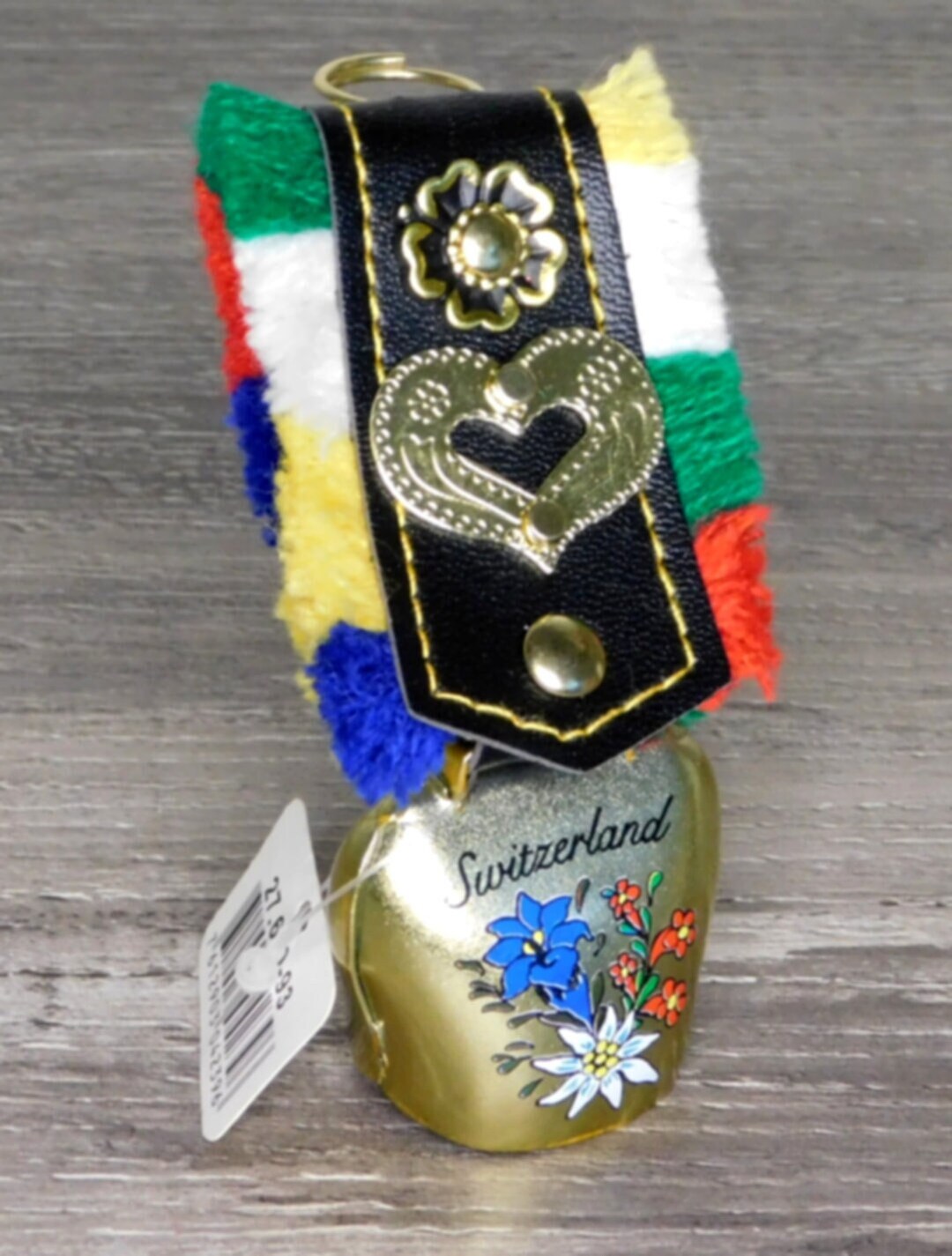 Vintage SWITZERLAND Cow Bell Key Ring Souvenir New With Tag Etsy