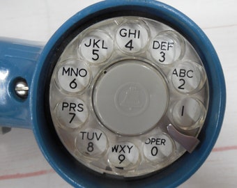 VINTAGE BLUE PHONE Lineman's Phone/Bell Systems Phone Line Tester/Blue Rotary Phone Handset/Lineman's Tester/1970s
