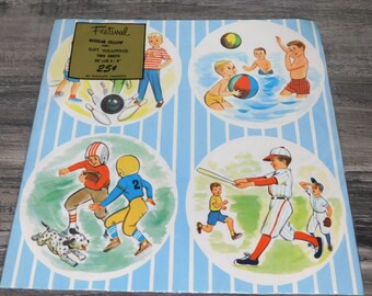 Vintage 1960s Gift Wrap: Festival "Regular Fellow" NOS