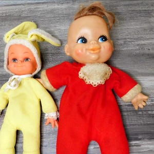Vintage Baby Bean Dolls ~ Rubber Face Bean Dolls ~ MCM Kitschy Dolls ~ Goldberger & Easter Unlimited