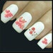Flower Nail Decal Nail Art 20 Water Slide Decals Fingernail Decals Nail Tattoos Nail Transfers