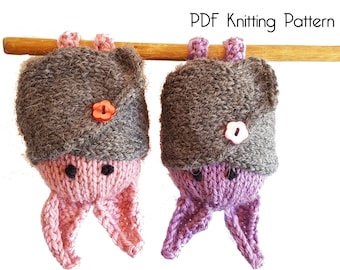 Knitted Tiny Fox Pattern, PDF Pattern, Knitting Pattern, DIY, Amigurumi ...