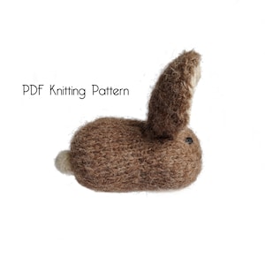 Knitted Small Bunny Pattern, PDF Pattern, Knitting Pattern, DIY, Knitted Toys, Stuffed Animal, Stuffed toy, Hand Knit Toy, Knitted Bunny