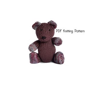 Modèle d&#39;ours moderne tricoté, modèle PDF, modèle de tricot, bricolage, amigurumi, ours tricoté, animal en peluche, jouet en peluche, jouet tricoté à la main, cadeau