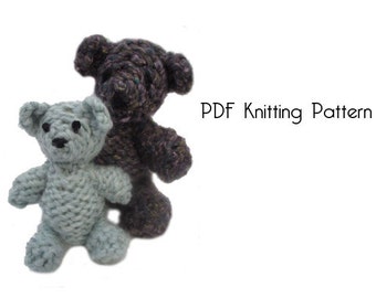 Knitted Tiny Bear Pattern, PDF Pattern, Knitting Pattern, DIY, Amigurumi, Knitted Bear, Knitted Toys, Stuffed Animal, Stuffed toy, Hand Knit