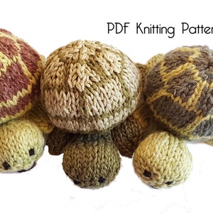 Knitted Tiny Turtle Pattern, PDF Pattern, Knitting Pattern, DIY, Amigurumi, Knitted Turtle, Stuffed Animal, Stuffed toy, Hand Knit Toy, gift