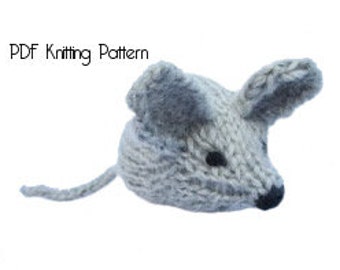 Knitted Mouse Pattern, Stuffed Animal Toy (PDF Pattern)