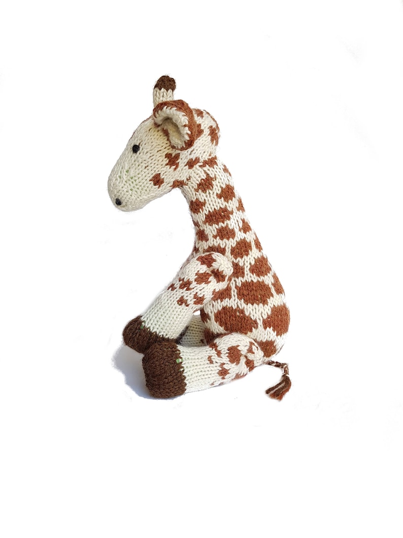 Knitted Giraffe, PDF Pattern, Knitting Pattern, DIY, Knitted Giraffe, Stuffed Animal, Hand Knit Toy, Plushie, Cute Giraffe Toy, baby shower image 3