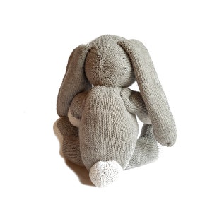 Downy the Hand Knit Bunny, soft toy, Handmade, stuffed animal, children's toy, baby shower gift, Easter, nursery decor, soft bunny, plush image 6