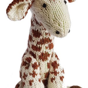 Knitted Giraffe, PDF Pattern, Knitting Pattern, DIY, Knitted Giraffe, Stuffed Animal, Hand Knit Toy, Plushie, Cute Giraffe Toy, baby shower image 2