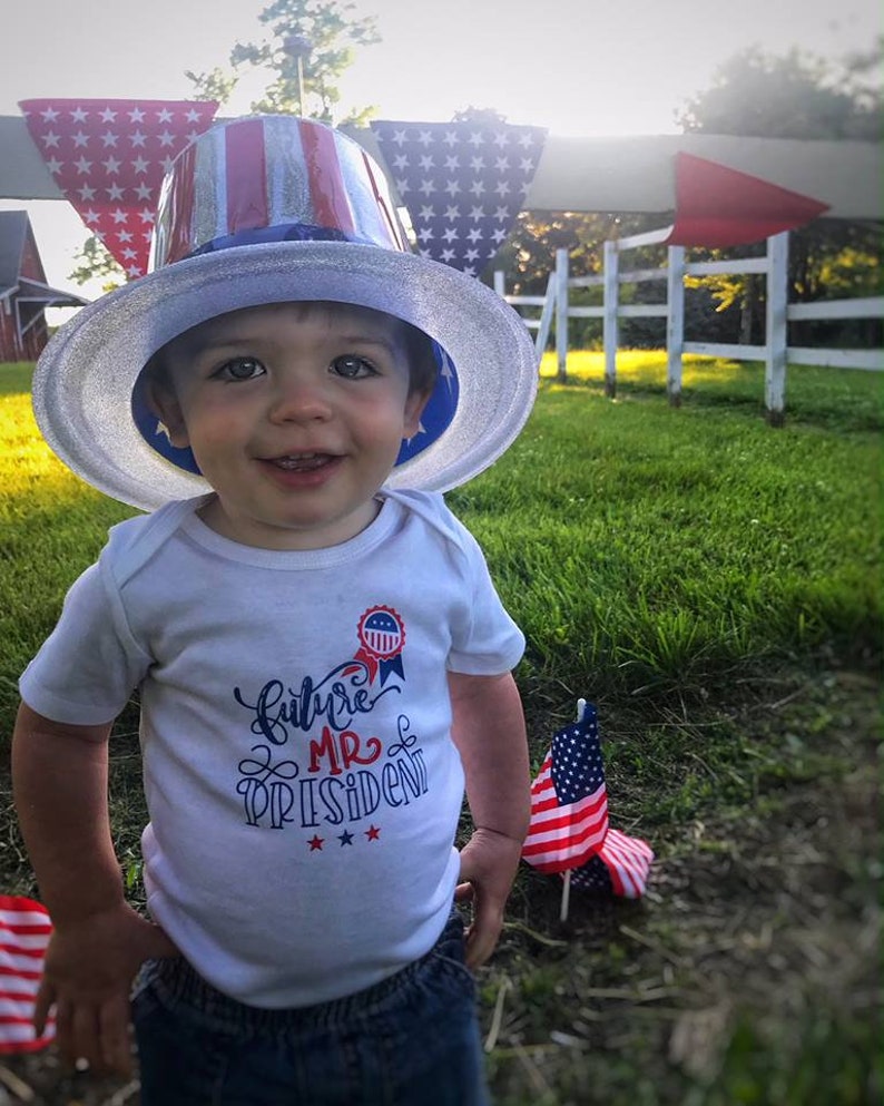 Future Mr President Shirt or Bodysuit Fourth of July Shirt Boy/'s 4th of July Shirt Independence Day Mister President Boy President