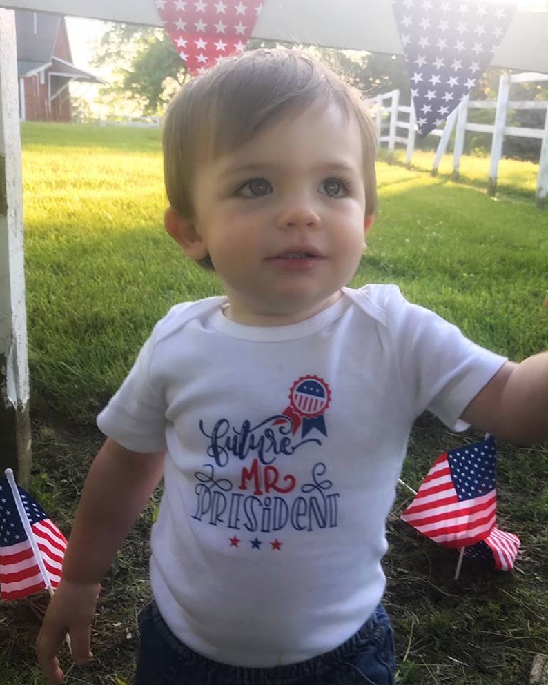 Future Mr President Shirt or Bodysuit Fourth of July Shirt Boy/'s 4th of July Shirt Independence Day Mister President Boy President