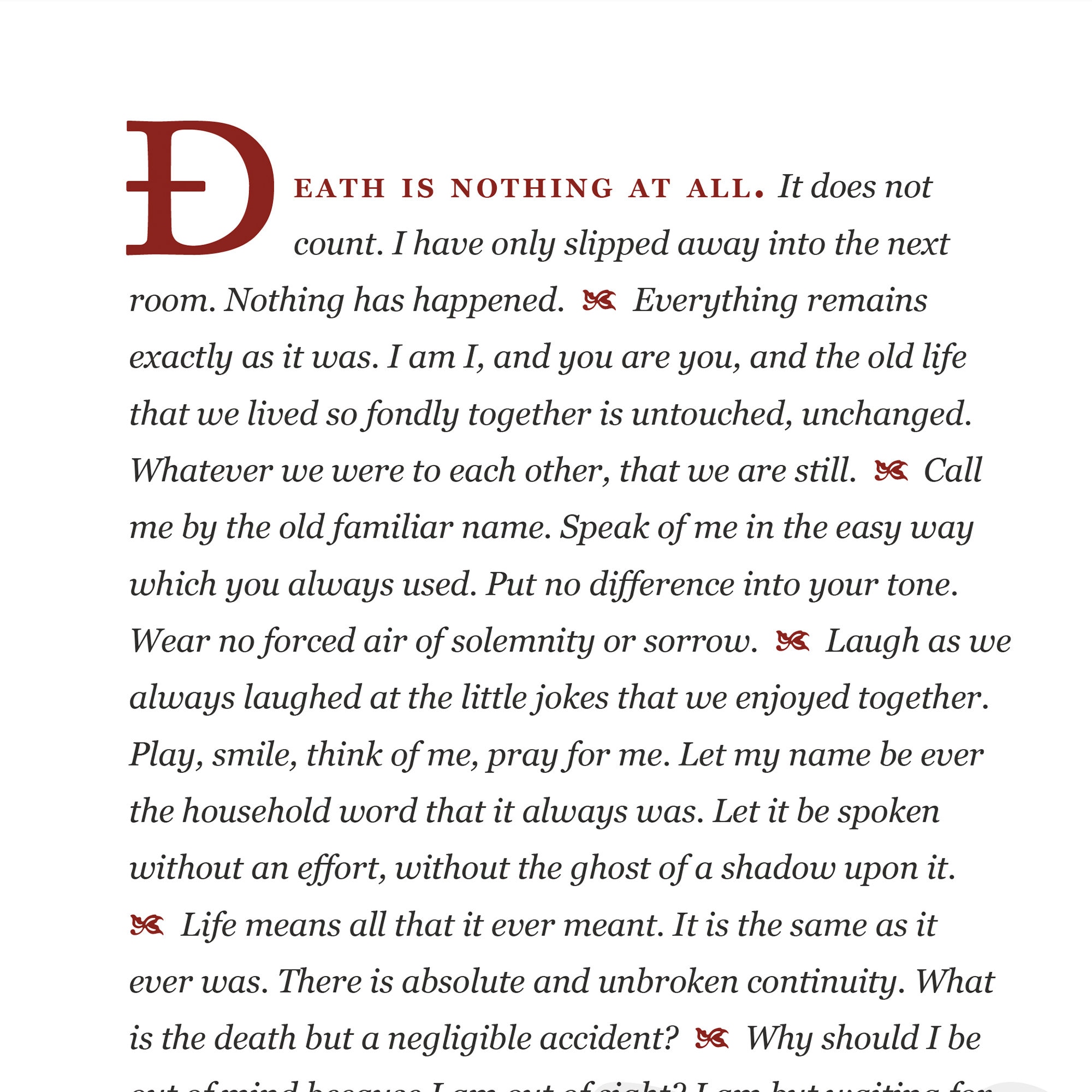 Death is Nothing at All Poem by Henry Scott Holland / Gift for Funeral Death is Nothing at All Poem by Henry Scott Holland / Gift for Funeral