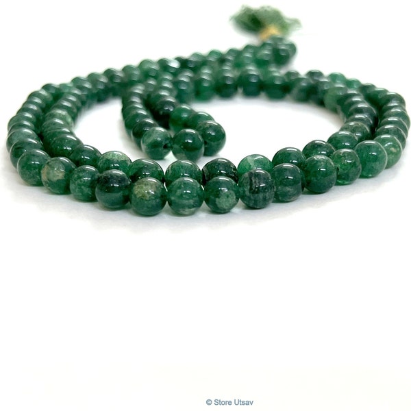 Green Aventurine Mala Meditation Necklace 108 Beads | Natural Green Aventurine Mala Yoga Bracelet from India | Green Aventurine Necklace