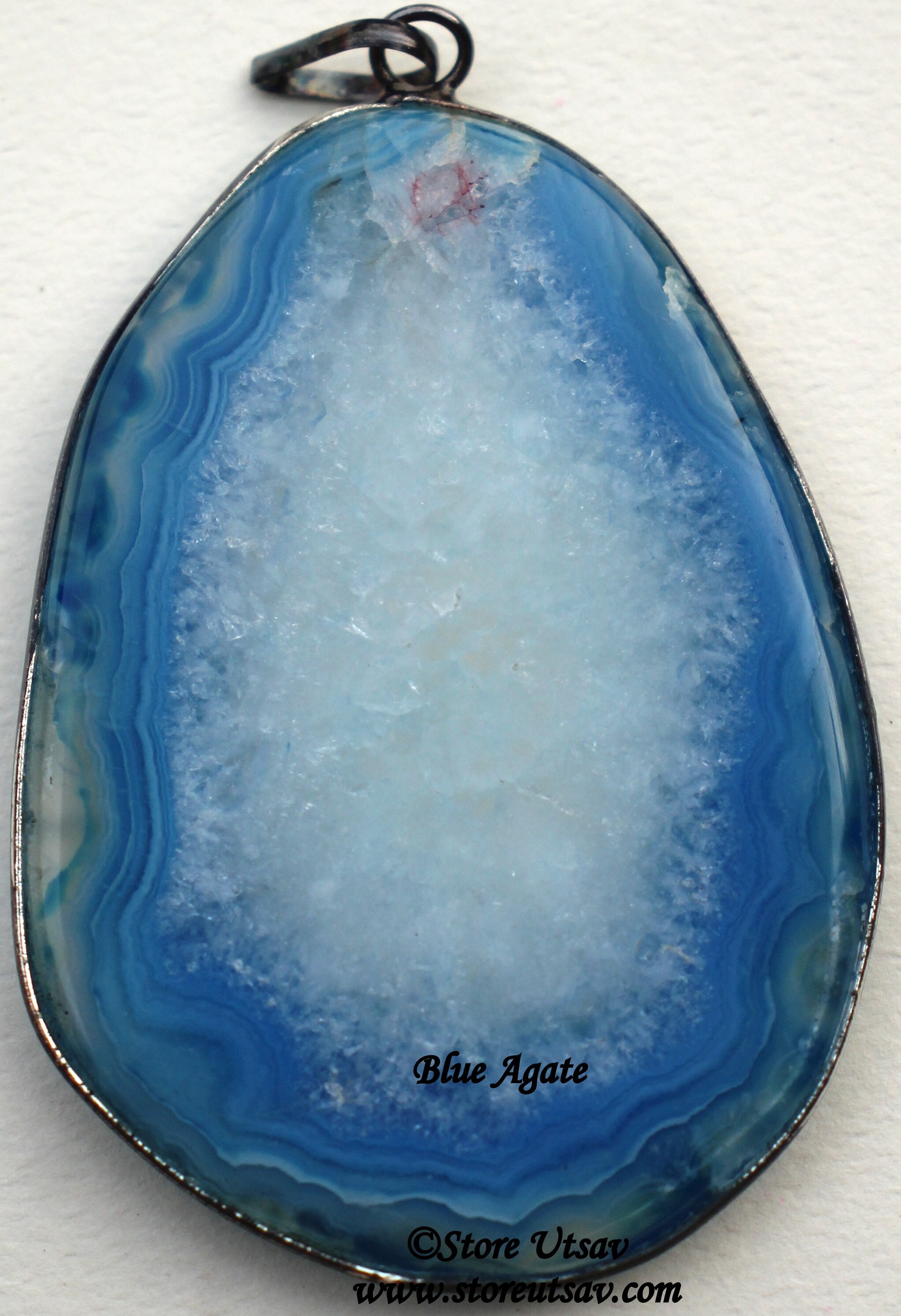 Pendant Plate Oval Agate Healing 3 color Choices with Black Etsy