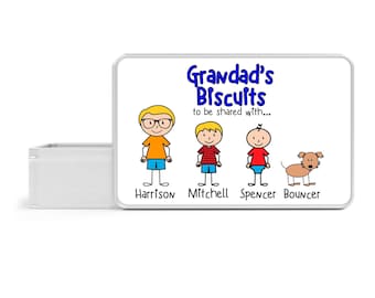 GRANDAD'S BISCUIT TIN - Grandad Christmas - Grandad Birthday - Grandad treats