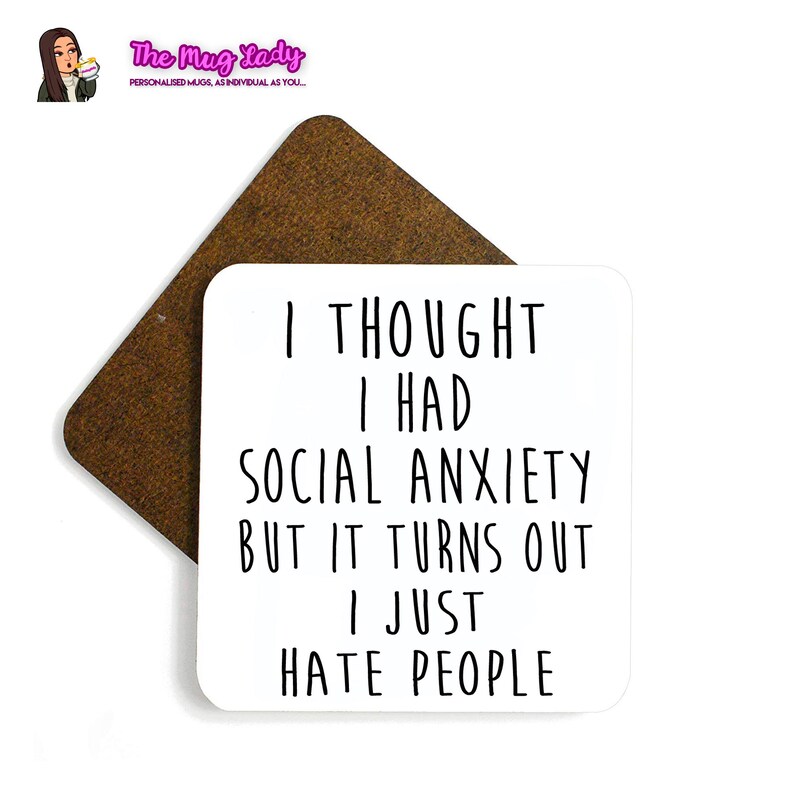 SOCIAL ANXIETY MUG - I Hate People Gift imagem 7