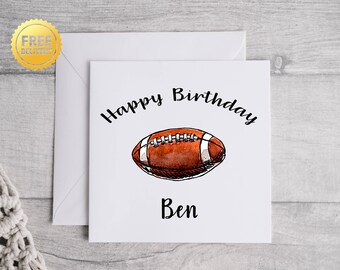 Rugby Birthday Card Etsy