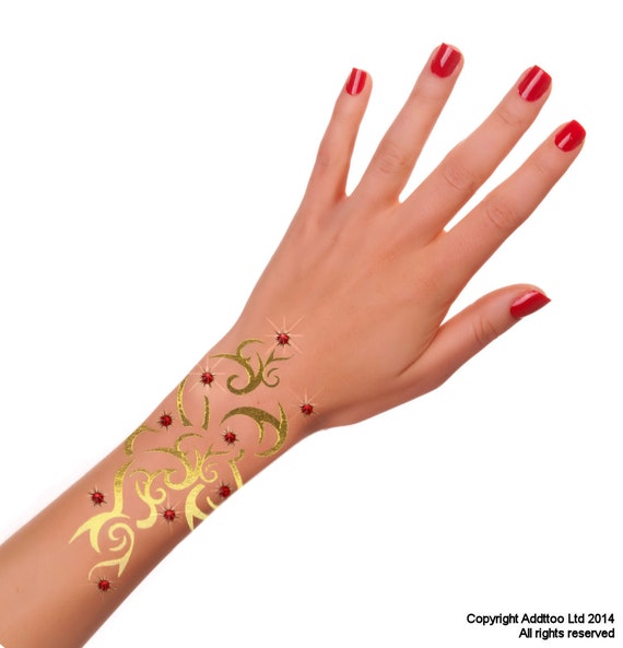Gouden Tattoo armband met lichaam | Etsy België