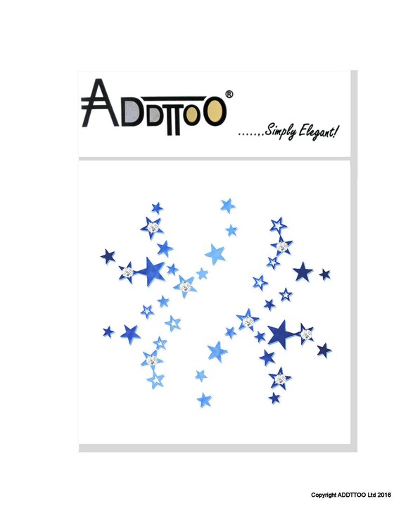 Oeil De Burlesque Make Up Aluminium étoile Filante Tatouage Temporaire Avec Des Cristaux Swarovski Yeux Party