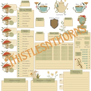 Cottagecore - D&D Character Sheet