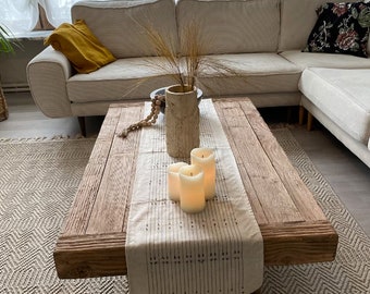Contemporary Chic Handcrafted Wood Coffee Table